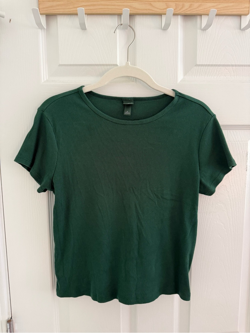 wild fable Dark Green Ribbed Short Sleeve Tee